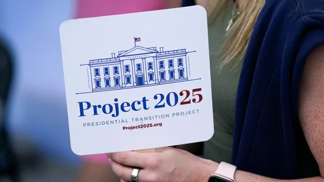 Project 2025 sign
